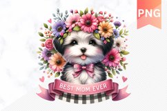 Best MOM Ever Sublimation - Mother&#039;s Day Clipart PNG Design Product Image 1