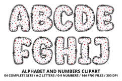 4th July Alphabet png clipart, independence letters doodle Product Image 2