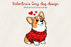 Valentine’s Day Cute Dog Clipart | Love Puppy PNG Product Image 21