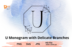 Monogram with Delicate Branches Product Image 1