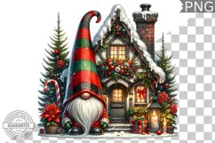Christmas Gnome Sublimation - Clipart PNG Design Product Image 1