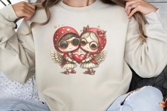 Couple Cupid For Valentine Clipart PNG Product Image 1