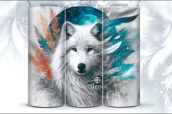 4 Polar Wolf Seamless Tumbler Wrap 20 oz Product Image 2