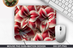3D Flowers Mouse Pad Sublimation, Flowers Mouse Pad PNG Product Image 1
