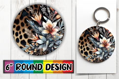 Radiant Keychain Circle Style, Leopard Prints Product Image 1
