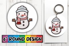 Holiday Elegance Embroidered Sublimation Circle Charm Product Image 1