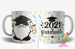 Graduated gnome boy Mug Sublimation Design / Mug Wrap Product Image 1