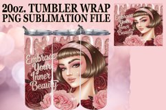 Heartfelt Sublimation 20oz tumbler wrap, Love Girl Product Image 1