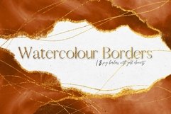 Gold and Orange Watercolour Borders Product Image 1