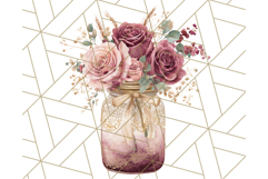 Fall Mason Jar Flowers PNG Clipart Product Image 5