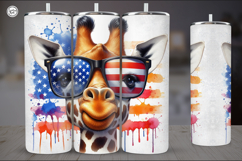 4th of July | Animals Sublimation, 20 oz Tumbler Wrap Product Image 5
