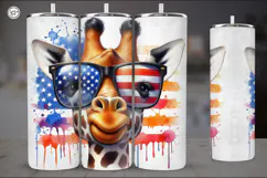4th of July | Animals Sublimation, 20 oz Tumbler Wrap Product Image 5