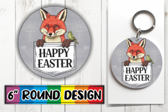 Blissful Keychain Sublimation PNG, Easter Animals Product Image 1