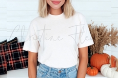 White Fall Shirt Mockup Product Image 3