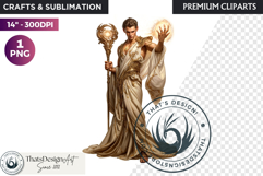 Fantasy wizard cliparts, sorcerer, spellcaster, mage Product Image 1