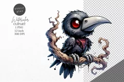 Halloween clipart, Raven clipart, Autumn clipart Product Image 1