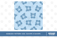 American 4th of July Coquette Cherry Bow Seamless Pattern Product Image 2