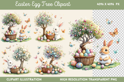 Easter Egg Tree Clipart PNG Product Image 1