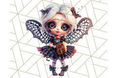 Halloween Fairy Clipart PNG, Cute Chibi Fairy Art Clip Art Product Image 5