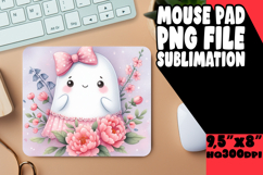 Joyful Mouse Pad Designs PNG, Cute Ghost Product Image 1