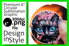 Whisker Wonderland in 3D: Vibrant Cat Circle Art Product Image 1