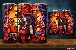Stained Glass Halloween Tumbler Wrap | 20 Oz | Sublimation Product Image 7