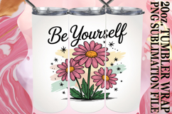 RADIANT ADVENTURES 20oz TUMBLER WRAP, Flowers Quote Product Image 1