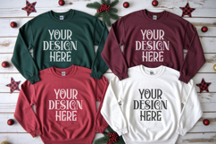 Christmas Family Matching Group Flat Lay T-Shirt Mockups Product Image 1