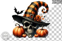Halloween Skull Sublimation - Clipart PNG Design Product Image 1