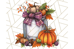 Fall Cottagecore Kitchen Clipart, Cozy Autumn Kitchen PNG Product Image 5