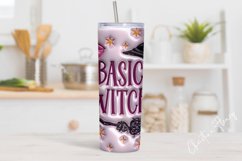 3D Inflated Basic Witch 20 oz Skinny Tumbler Sublimation Product Image 3