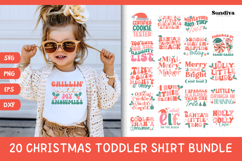 20 Funny Christmas Toddler Shirt Quote SVG Bundle Product Image 1