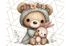 Woodland Nursery Baby Animals Clipart, Cute Animals Png Product Image 5