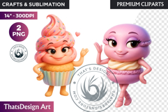 Fantasy Junk Food Characters RPG Clipart Sweets PNG Graphics Product Image 1