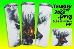 Artistic Double Exposure Tumbler Wrap Product Image 1