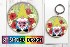 Sublimation Circle Ornaments PNG, Valentines Product Image 1