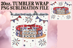 Lively smiles 20oz tumbler wrap, Patriotic Product Image 1