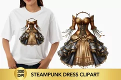 steampunk dress Clipart, steampunk dress png Product Image 1