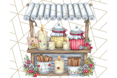 Cozy Christmas Market Stall Clipart PNG, Holiday Art Png Product Image 5