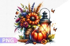 Autumn Harvest Pumpkin Sublimation - Pumpkin Clipart Design Product Image 1