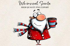 Whimsical Santa Clipart | Cute Christmas Santa PNG Product Image 1