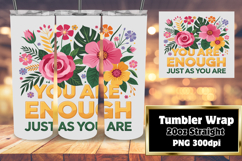 EYE-CATCHING 20oz Tumbler Design , Flower Quote Product Image 1