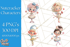 Diverse Ballerina Nutcracker Clipart PNG Product Image 1