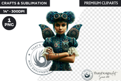 Steampunk Rococo Fairy Clipart, Ornate Clockwork Fae Graphic Product Image 1