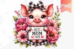 Best Mom Ever Sublimation - Mother&#039;s Day Clipart PNG Design Product Image 1