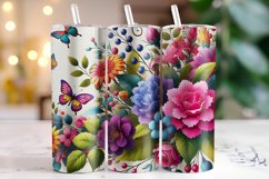 Flowers Tumbler Wrap | Sublimation | Tumblers Product Image 1