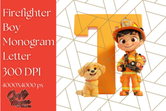 Firefighter Boys Alphabet Clipart | Fireman Letters PNG Product Image 9