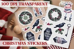 Christmas Sticker Sheet Gothic Dark Winter Holiday PNG Product Image 1