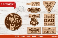 Keychains Laser Cut Mega Bundle | Glowforge | SVG Product Image 5