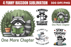 Funny Raccoon Sublimation PNG Product Image 1